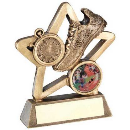 Picture of Brz~gold Athletics Mini Star With Plate (1in Centre)