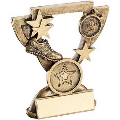 Picture of Brz~gold Athletics Mini Cup With Plate (1in Centre)