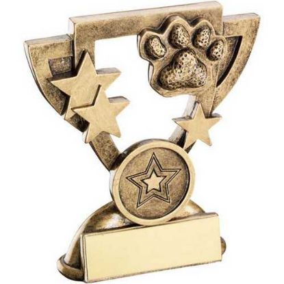 Picture of Brz~gold Dog Paw Mini Cup With Plate (1in Centre)
