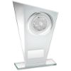 Picture of White|silver Printed Glass Plaque With Dog Insert With Plate - 6.5in