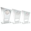 Picture of White|silver Printed Glass Plaque With Dog Insert With Plate - 6.5in