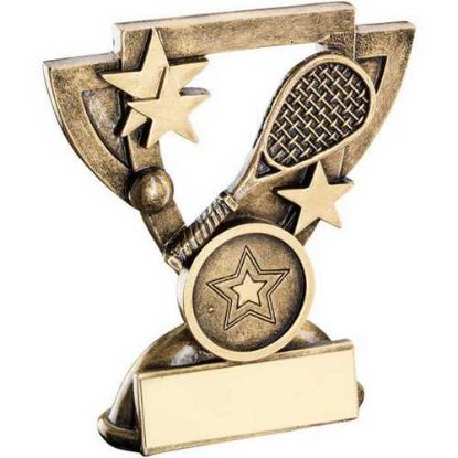 Picture of Brz~gold Squash Mini Cup With Plate (1in Centre)