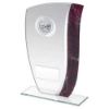 Picture of Jade Glass With Claret|silver Marble Detail And Squash Insert With Plate - 7.25"