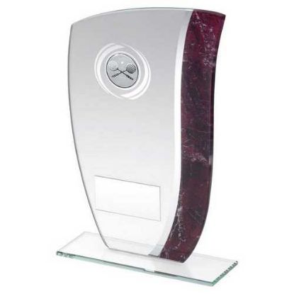 Picture of Jade Glass With Claret~silver Marble Detail And Squash Insert With Plate