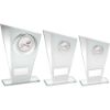 Picture of White|silver Printed Glass Plaque With Squash Insert With Plate - 6.5in