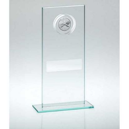 Picture of Jade|silver Glass With Squash Insert And Plate - 7.25in