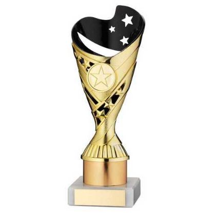 Picture of Gold|black Plastic Sabre Cup Assembled On Marble With Tube (1in Cen) - 8in