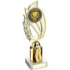 Picture of Gold Plastic Laurel Holder Assembled On Marble - (2" Cen|2" Tube) 9in