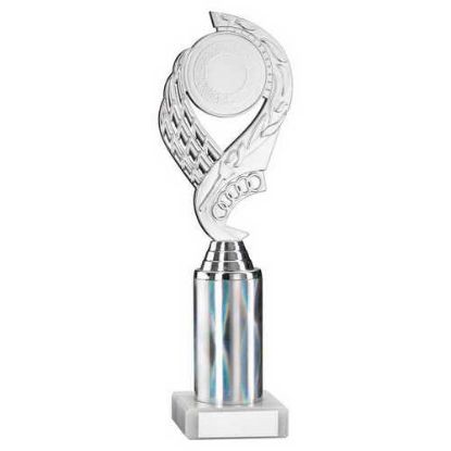 Picture of Silver Olympic Holder Assembled On Marble With Tube - (2" Cen|3" Tube) 10in