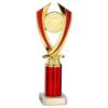Picture of Gold|red Diamond Holder Assembled On Marble - (2" Cen|3" Tube) 9.75in
