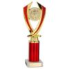 Picture of Gold|red Diamond Holder Assembled On Marble - (2" Cen|3" Tube) 9.75in