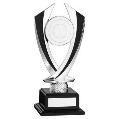 Picture of Silver|black Diamond Holder On Base (2in Centre) - 7.75in