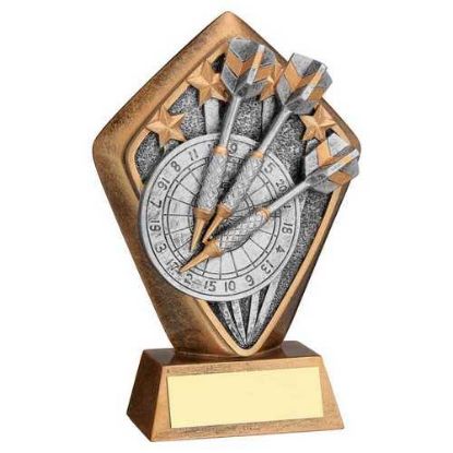 Picture of Brz~gold Diamond Holder With Darts Disc And Plate