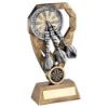 Picture of Brz|pew|gold Darts With Dartboard On Diamond With Plate (1in Centre) - 6in