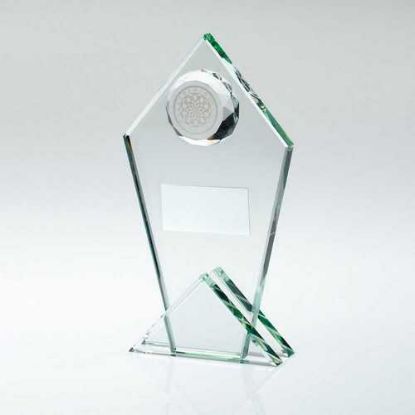 Picture of Jade Glass Pointed Plaque With Dartboard And Plate