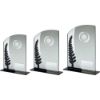 Picture of Jade Glass Plaque With Black|silver Detail With Darts Insert And Plate - 6.5in
