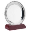 Picture of Silver Plated Rope Salver On Wooden Stand -   (4.25" Salver) 4.5in