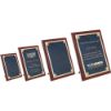 Picture of Rosewood Plaque With Blue|gold Aluminium Front - 4 X 6in