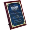 Picture of Rosewood Plaque With Blue|gold Aluminium Front - 4 X 6in