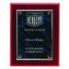 Picture of Rosewood Plaque With Blue|gold Aluminium Front - 4 X 6in