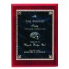 Picture of Rosewood Plaque With Blue|gold Aluminium Front - 4 X 6in