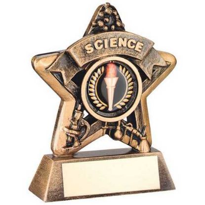 Picture of Brz~gold Mini Star Science With Plate (1in Centre)