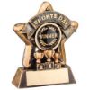 Picture of Brz|gold Mini Star Sports Day With Plate (1in Centre) - 3.75in