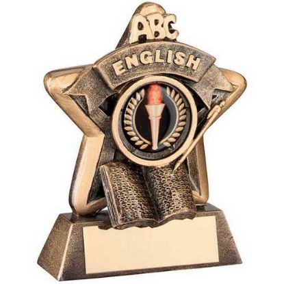 Picture of Brz~gold Mini Star English With Plate (1in Centre)