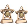 Picture of Brz|gold Resin Achievement Mini Star With Plate (1in Centre) - 4.25in