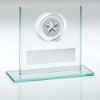 Picture of Jade|silver Glass With Star Insert And Plate - 7.25in