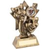 Picture of Brz|gold Drama Masks On Star Backdrop With Plate (1in Centre) - 5.75in