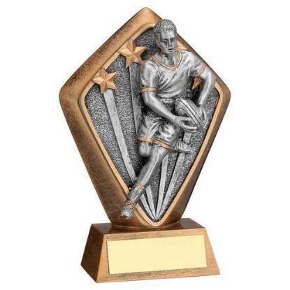 Picture of Brz~gold Diamond Holder With Male Rugby Disc And Plate