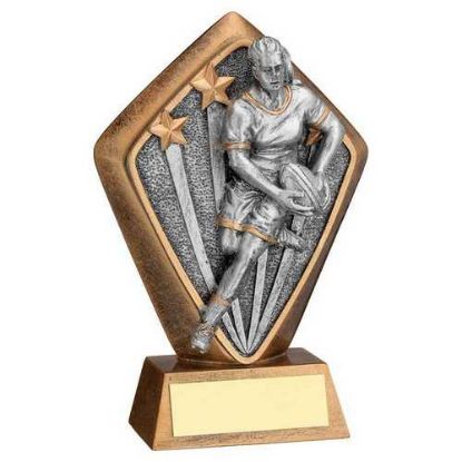 Picture of Brz~gold Diamond Holder With Female Rugby Disc And Plate