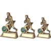 Picture of Brz|gold Female Rugby Mini Figure With Plate (1in Centre) - 4in