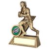 Picture of Brz|gold Female Rugby Mini Figure With Plate (1in Centre) - 4in