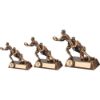Picture of Brz|gold Double Rugby Tackle Figure With Plate (1in Centre) - 7.75in