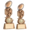 Picture of Brz|pew|gold Rugby On Stars Flatback With Plate (1in Centre) - 6in