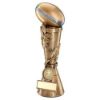 Picture of Brz|pew|gold Rugby Ball Leaf Column With Centre (1in Centre) - 7in