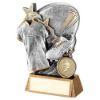 Picture of Pew|gold Rugby Ball With Boot|shirt On Brz Base With Plate (1in Cen) - 6.25"