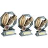 Picture of Brz|gold|pew Rugby Octagon Series With Plate (1in Centre) - 6in