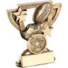 Picture of Brz|gold Rugby Mini Cup With Plate (1in Centre) - 4.25in