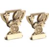 Picture of Brz|gold Rugby Mini Cup With Plate (1in Centre) - 4.25in