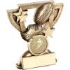 Picture of Brz|gold Rugby Mini Cup With Plate (1in Centre) - 4.25in