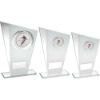 Picture of White|silver Printed Glass Plaque With Rugby Insert With Plate - 7.25in