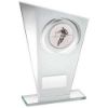 Picture of White|silver Printed Glass Plaque With Rugby Insert With Plate - 7.25in