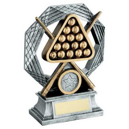 Picture of Brz~gold~pew Pool~snooker Octagon Series With Plate (1in Centre)