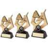 Picture of Gold|black Pool|snooker Balls On Bolt Pentagon With Plate (1in Centre) - 5in