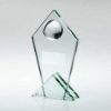 Picture of Jade Glass Pointed Plaque With Half Pool Ball And Plate - 5.75in