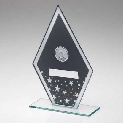 Picture of Grey~silver Printed Glass Diamond With Pool~snooker Centre And Plate