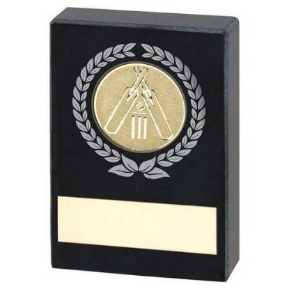 Picture of Black Marble With Silver~gold Wreath, Cricket Insert And Plate